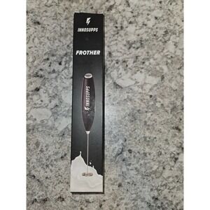 InnoSupps Handheld Electric Milk Frother Black High Powered Drink Mixer New